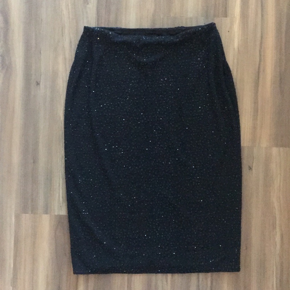 Laundry black rhinestone skirt